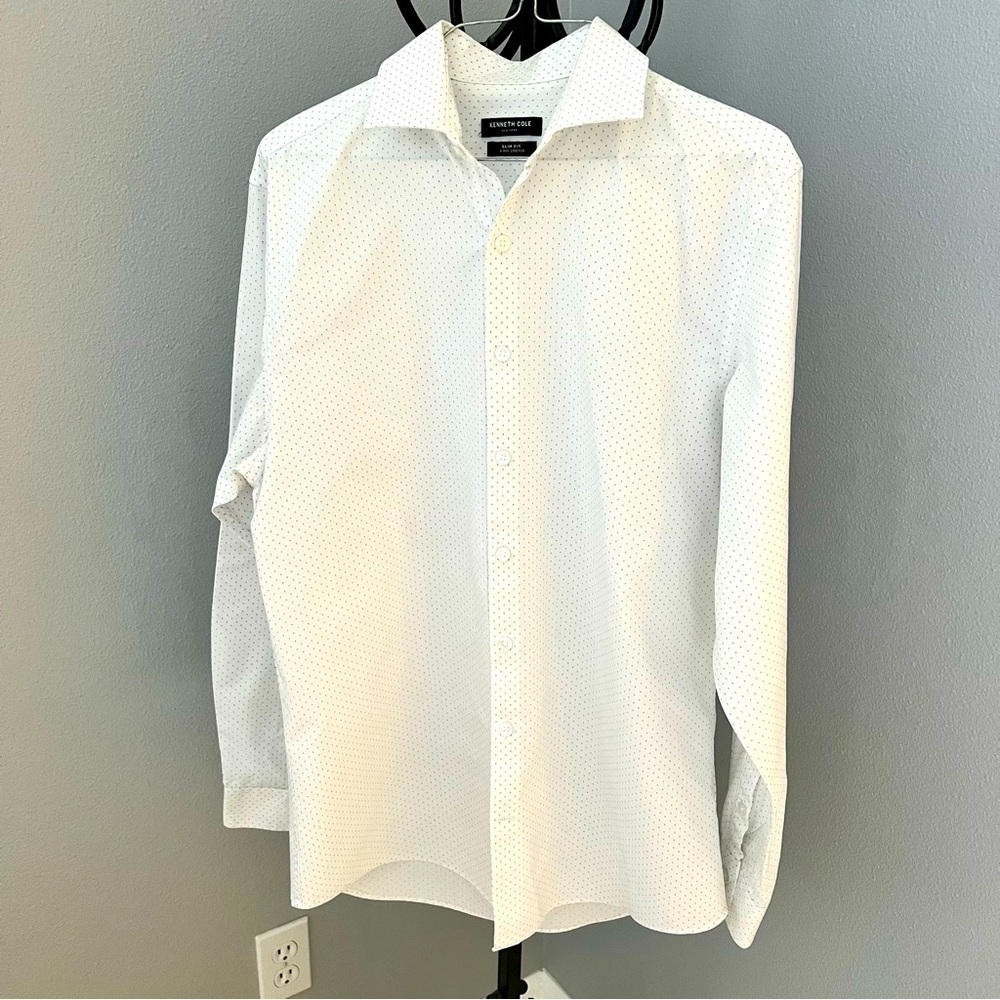Men’s Kenneth Cole slim fit, long sleeve dress shirt